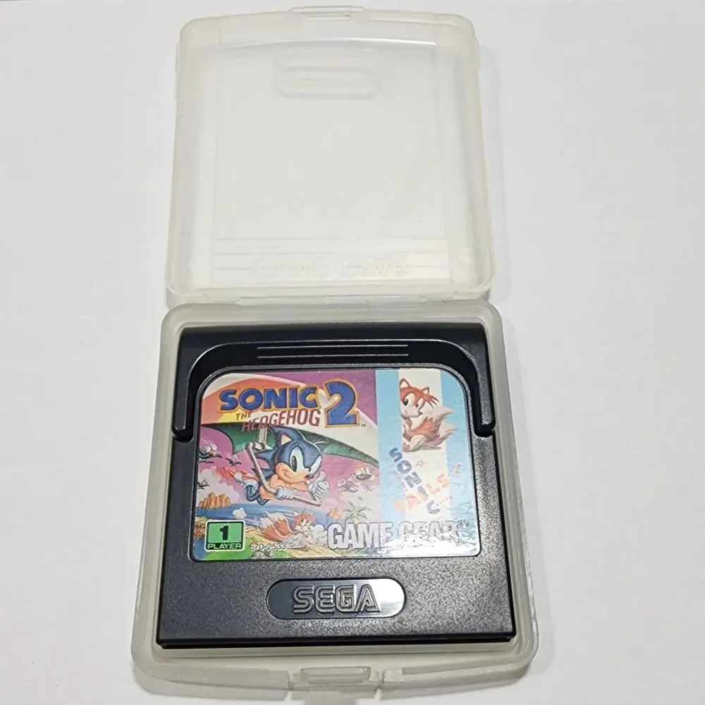 Sonic Hedgehog 2 Sonic Tails 1992 Video Game Sega Game Gear Cartridge Untested